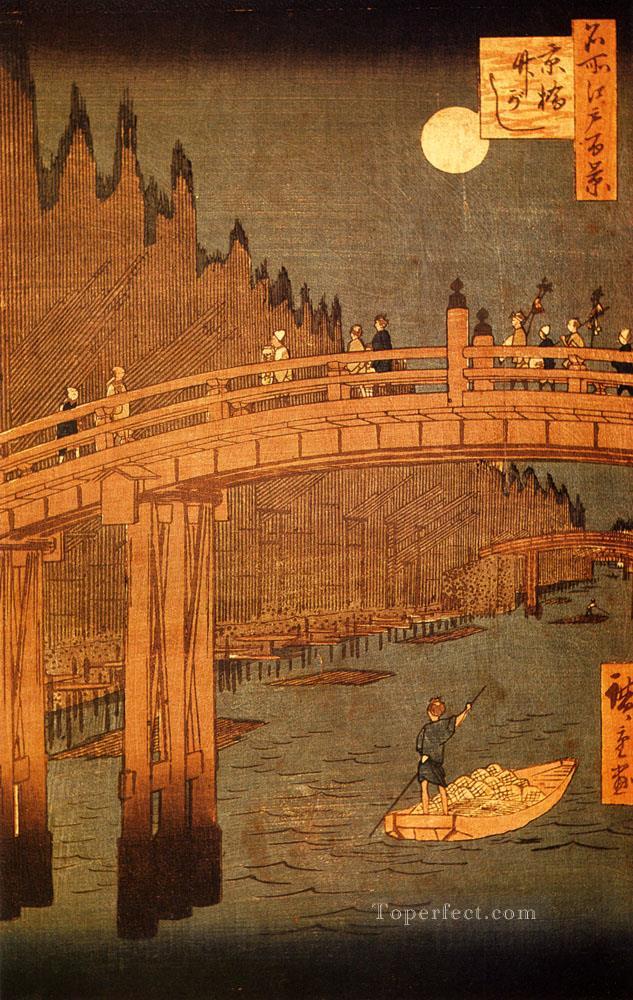 kyobashi bridge 1858 Utagawa Hiroshige Ukiyoe Oil Paintings
